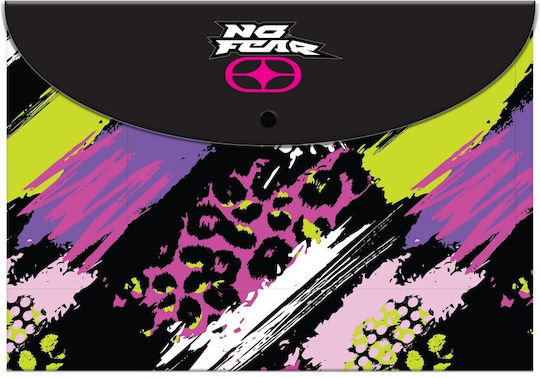 Φάκελος Κουμπί Α4 No Fear Fluo Prints