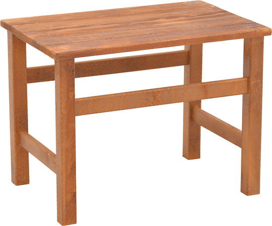 Summrine Sitting Room Outdoor Free Standing Wood Table Natural 60x40x45cm