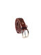 Senior Men's Knitted Leather Belt Brown