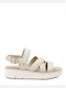 Women's Leather Platform Shoes White