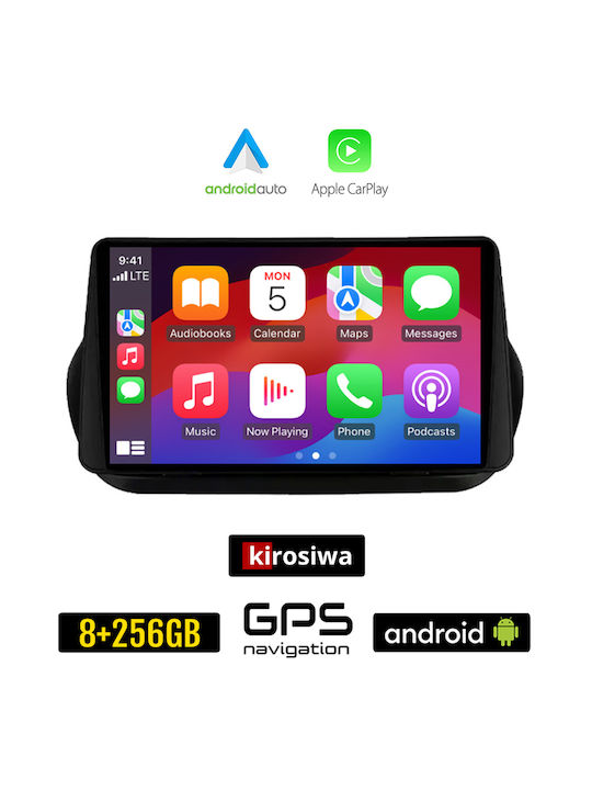 Kirosiwa Car Audio System for Citroen Nemo 2008-2018 (Bluetooth/USB/AUX/WiFi/GPS/Apple-Carplay/Android-Auto) with Touch Screen 10"