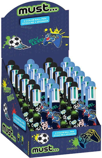 Στυλό Must Football Press Start 6 Χρώματα