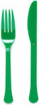 Green Evergreen Cutlery Set 24 Pieces