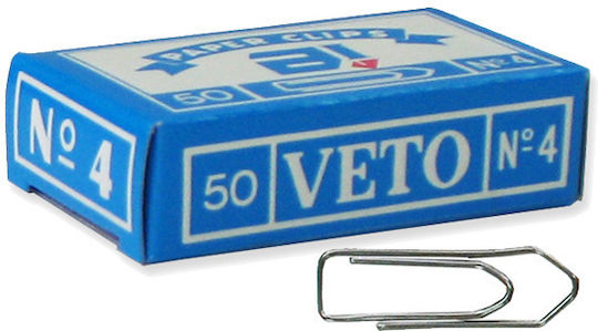 Veto Paper Clips No4 Steel 50pcs Product Sold Individually Pieces of One