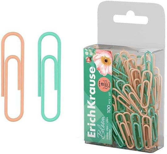 Erich Krause Bunte Pastellblüte Büroklammern 100 Stück 62048