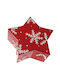 Christmas Cookie Jar Star Ceramic Red-White 25x24x10cm 81573