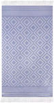 Family Enterprise Beach Towel Pareo Light Blue with Fringes 185x90cm.