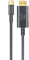 Awei CL-212T HDMI 1.4 HDMI male - HDMI male 1m Μαύρο