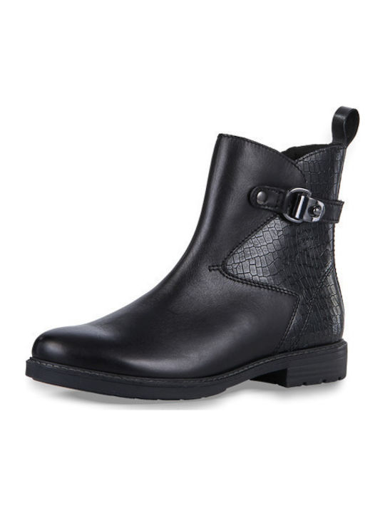 Marco Tozzi Leather Women's Ankle Boots Black