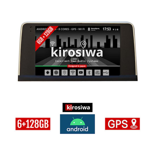 Kirosiwa Car Audio System for BMW Series 3 / F30 2011-2018 (Bluetooth/USB/WiFi/GPS) with Touch Screen 9"