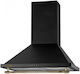 Delux Retro Vent Hood Abzugshaube Schornstein 60cm Schwarz