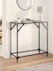 Console Table Metal with Glass Surface Black L80xW35xH81cm