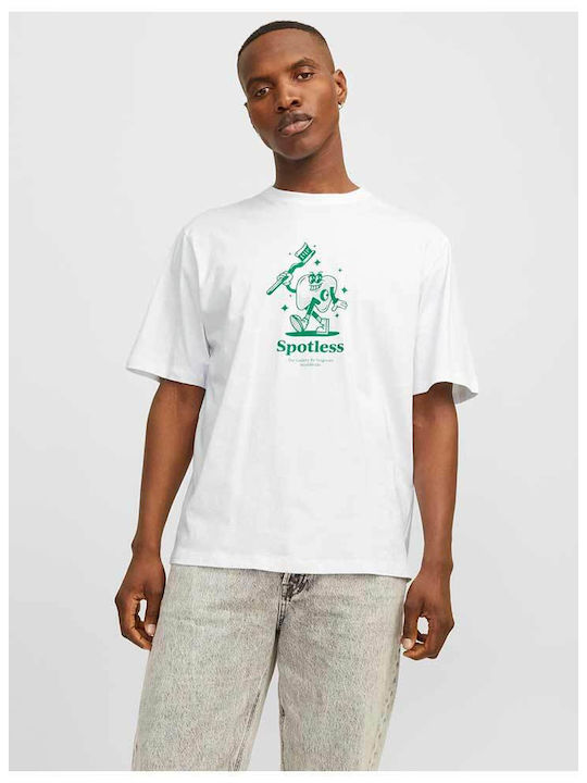 Jack & Jones Ανδρικό T-shirt Κοντομάνικο Bright White