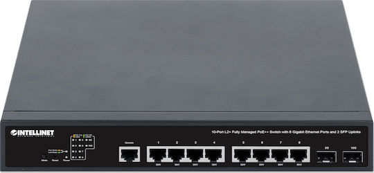 Intellinet 562003 Managed L2 PoE+ Switch με 8 Θύρες Gigabit (1Gbps) Ethernet και 2 SFP Θύρες