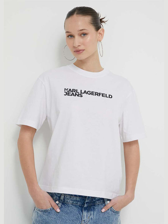 Karl Lagerfeld Γυναικείο T-shirt Λευκό