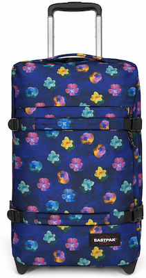 Eastpak Transit'r S Cabin Travel Bag Flower Blur Navy with 4 Wheels Height 51cm