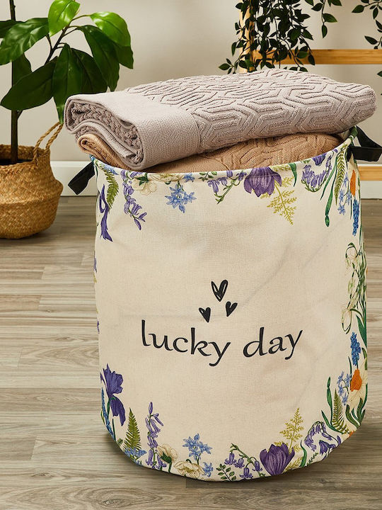 Whitegg Laundry Basket Fabric 37x37x47cm Purple