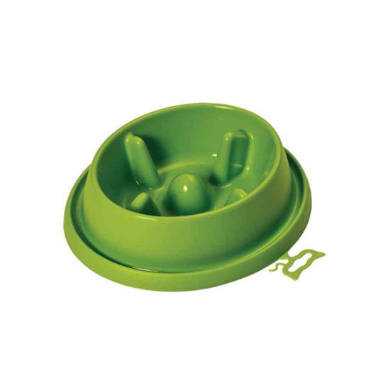 Georplast Kunststoff Schalen Futter Langsame Fütterung für Hund 25.5cm in Gelb Farbe