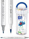 Spree Zeichenstifte mit doppelter Spitze, weich und fein, 24 Farben Sp-58104 Spree