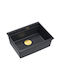 Quadron Drop-In Chiuvetă din Granit Sintetic L59.5xW45.1cm Negru