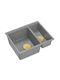 Quadron Drop-In Sink Synthetic Granite W56xD46cm Gray