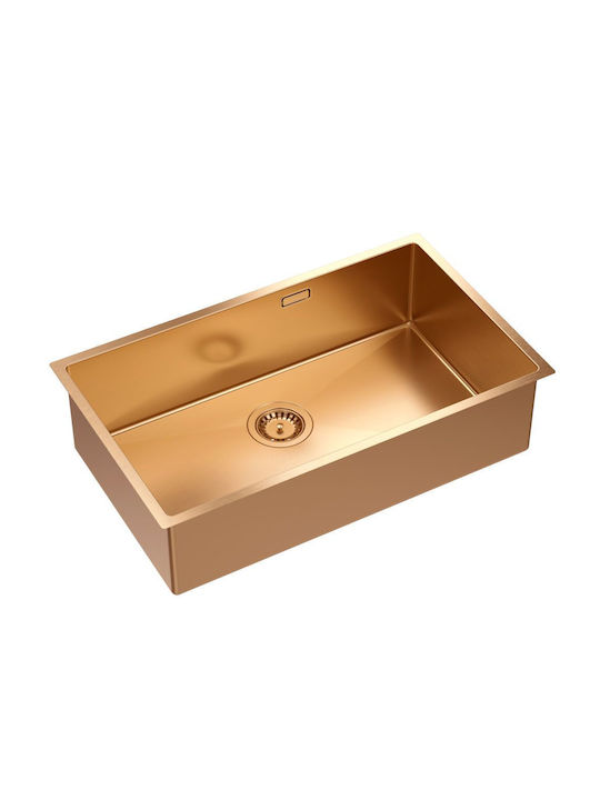 Quadron Drop-In Sink Inox W74xD44cm Silver