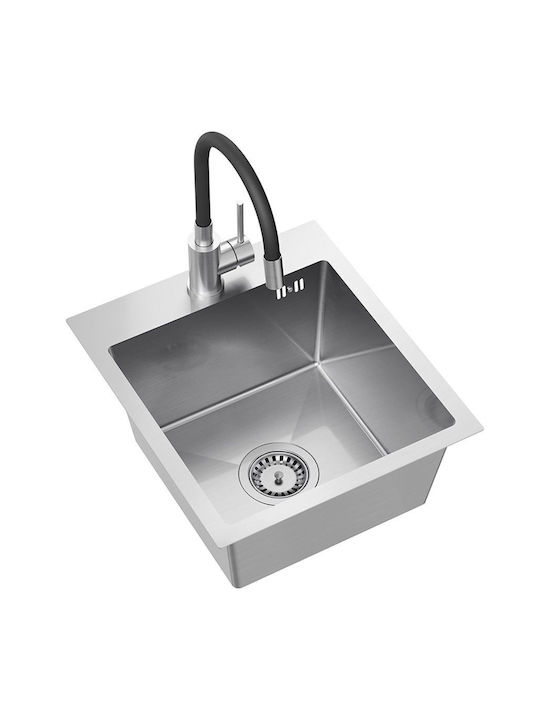 Quadron Drop-In Chiuvetă din Granit Sintetic L40xW45cm Argintiu