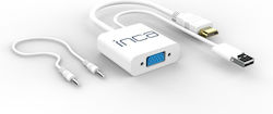 Inca IVTH-01 HDMI / USB-A male σε VGA female