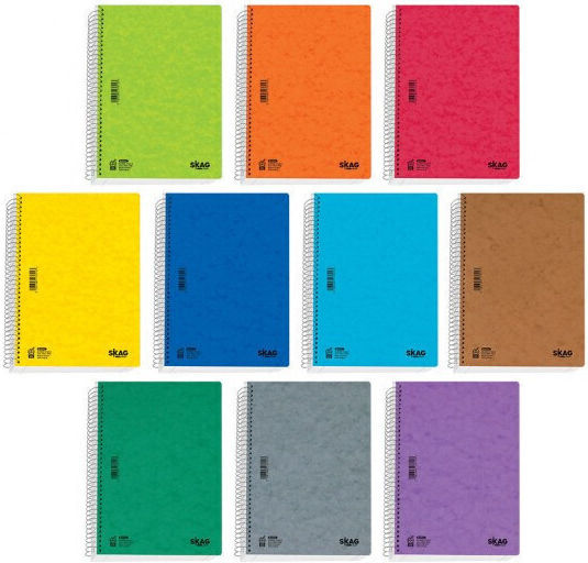 Spiral Notebook Basic A4 2-Subject No.8012 Skag 5201303276108