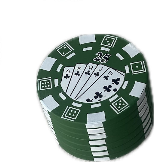 Τριφτησ-grinder Μεταλλ+πλαστ 40χ26mm 2 Θεσεων Poker Green