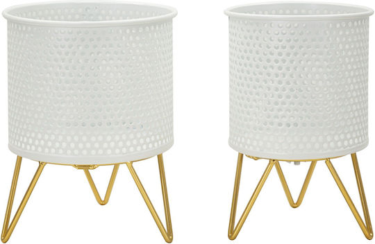 Mauro F Plant Pot Metal Gold