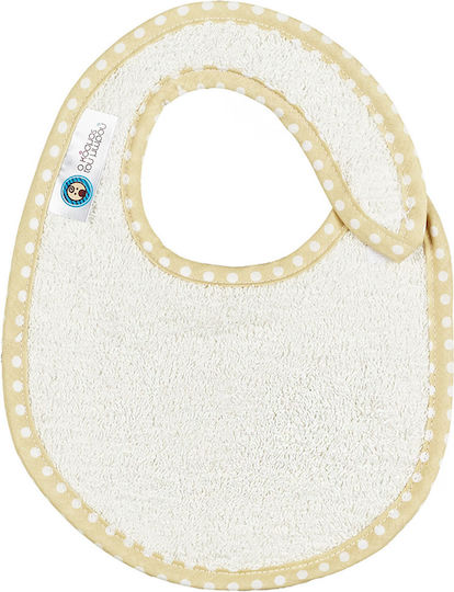 O Kosmos tou Morou Bib from 100% Cotton with Hoop & Loop Fastener Beige for 5 m+