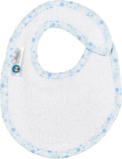 O Kosmos tou Morou Bib from 100% Cotton with Hoop & Loop Fastener Sky Blue for 5 m+