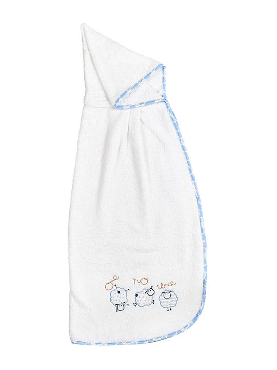 O Kosmos tou Morou Baby Hooded Towel Sheep Ligh...