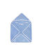 O Kosmos tou Morou Baby Hooded Towel with Hood Tortoise Light Blue 75x75cm