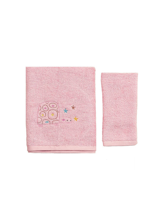 O Kosmos tou Morou Set Babyhandtücher 2 Stück Pink