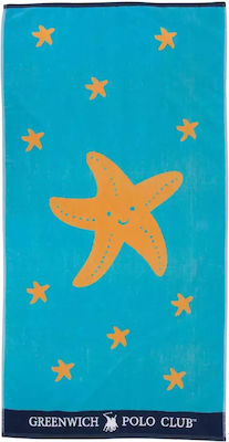 Greenwich Polo Club Kids Beach Towel Light Blue 140x70cm