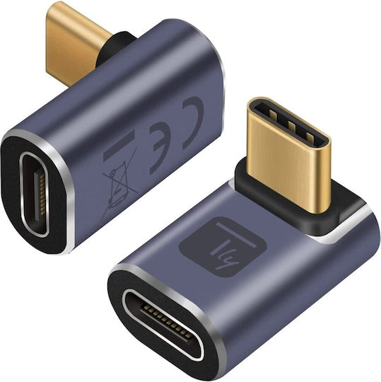 Techly Конвертор USB-C мъжки към USB-C женски 1бр IADAP-USB4C-40G