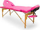 Alfa Care Bett Massage und Physiotherapie Rosa aus Holz 197x71cm.