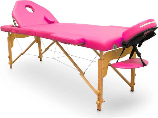 Alfa Care Bett Massage und Physiotherapie Rosa aus Holz 197x71cm.