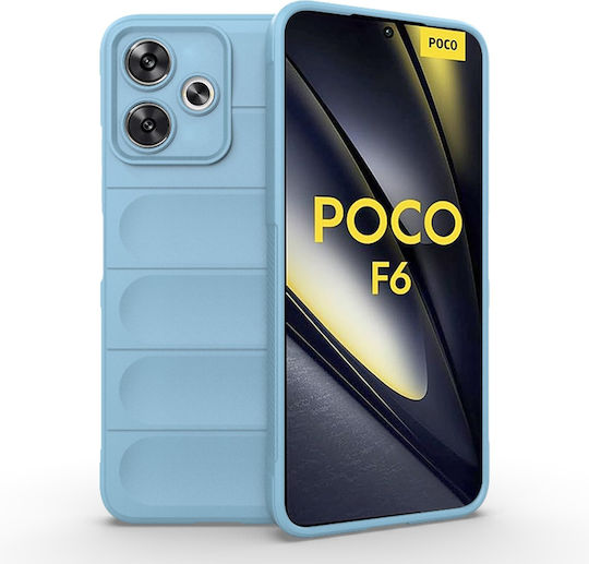 Techsuit Magic Umschlag Rückseite Kunststoff / Silikon Blau (Poco F6)