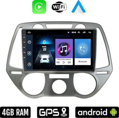 Car-Audiosystem für Hyundai i20 2008 - 2013 (Bluetooth/USB/WiFi/GPS/Apple-Carplay/Android-Auto) mit Touchscreen 9"