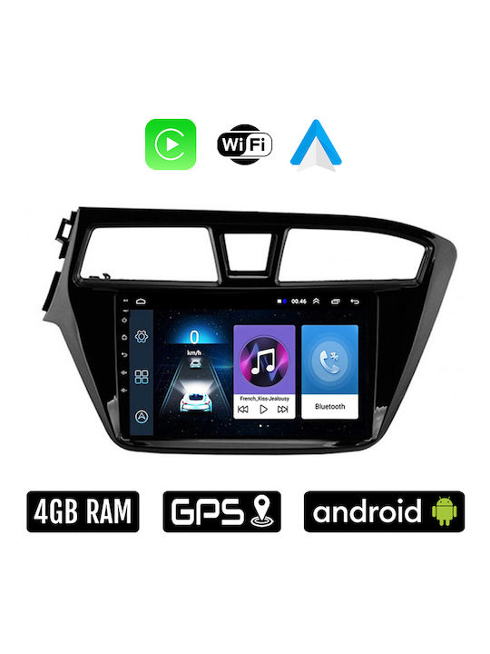 Car-Audiosystem für Hyundai i20 2014 - 2019 (Bluetooth/USB/WiFi/GPS/Apple-Carplay/Android-Auto) mit Touchscreen 9"