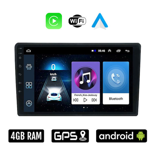 Ηχοσύστημα Αυτοκινήτου 2DIN (Bluetooth/USB/WiFi/GPS/Apple-Carplay/Android-Auto) με Οθόνη Αφής 9"