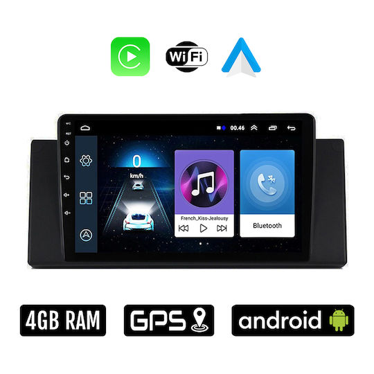Car Audio System for BMW X5 (E53) 1999 2006 (Bluetooth/USB/WiFi/GPS/Apple-Carplay/Android-Auto) with Touch Screen 9"