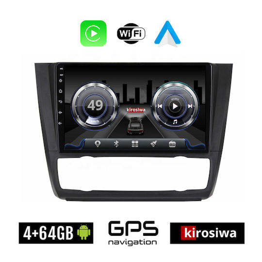 Kirosiwa Ηχοσύστημα Αυτοκινήτου για BMW E81 / E82 / E87 2004-2013 (Bluetooth/USB/WiFi/GPS) με Οθόνη Αφής 9"