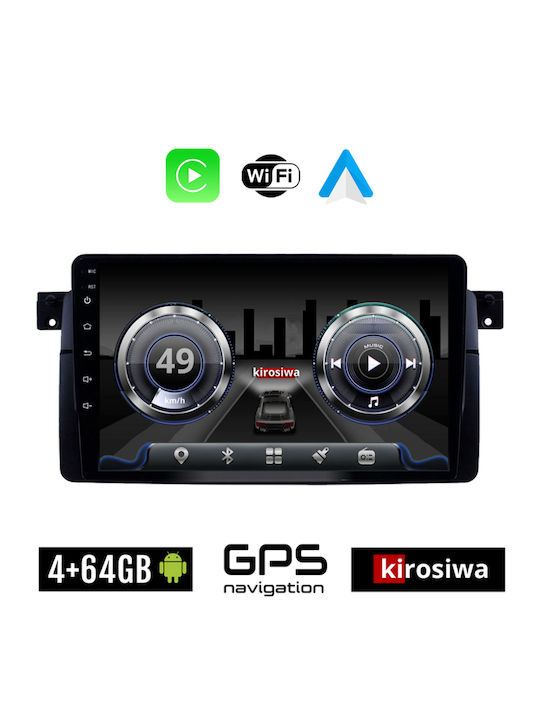 Kirosiwa Car Audio System for BMW Series 3 (E46) 1998-2005 (Bluetooth/USB/WiFi/GPS) with Touch Screen 9"
