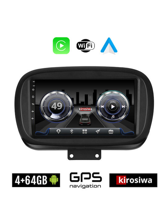 Kirosiwa Auto-Audiosystem für Fiat 500X 2014 (Bluetooth/USB/WiFi/GPS) mit Touchscreen 9"