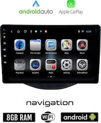Sistem Audio Auto pentru Peugeot 108 2014 (Bluetooth/USB/WiFi/GPS/Apple-Carplay/Android-Auto) cu Ecran Tactil 9"