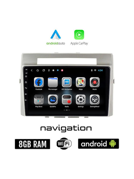 Car Audio System for Toyota Verso 2004 2009 (Bluetooth/USB/WiFi/GPS/Apple-Carplay/Android-Auto) with Touch Screen 9"